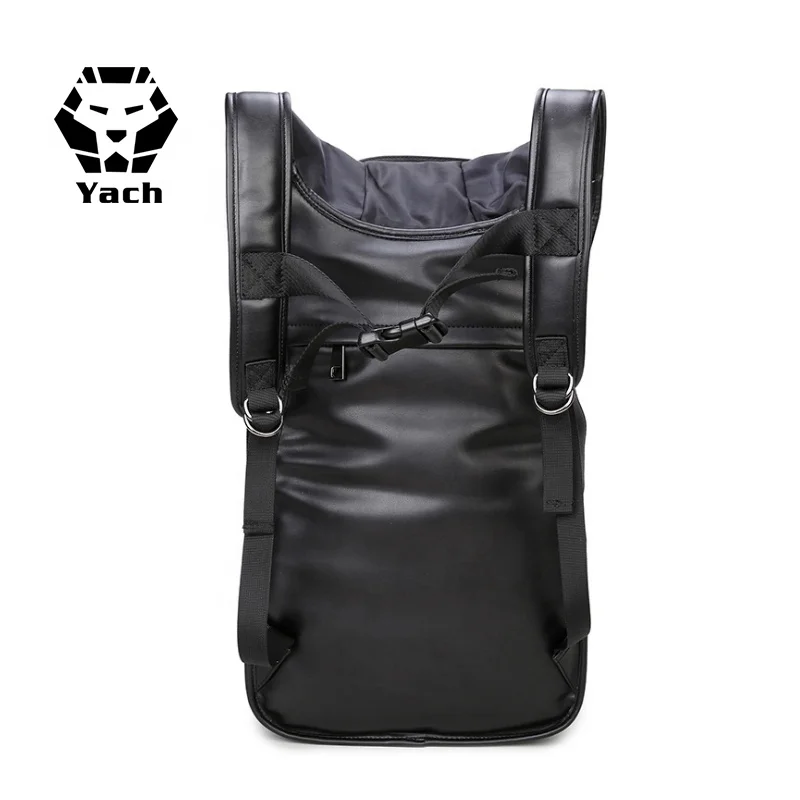 Creative hat pu backpack 3D fierce wolf men and women outdoor travel computer bag magic school pu laptop men backpack