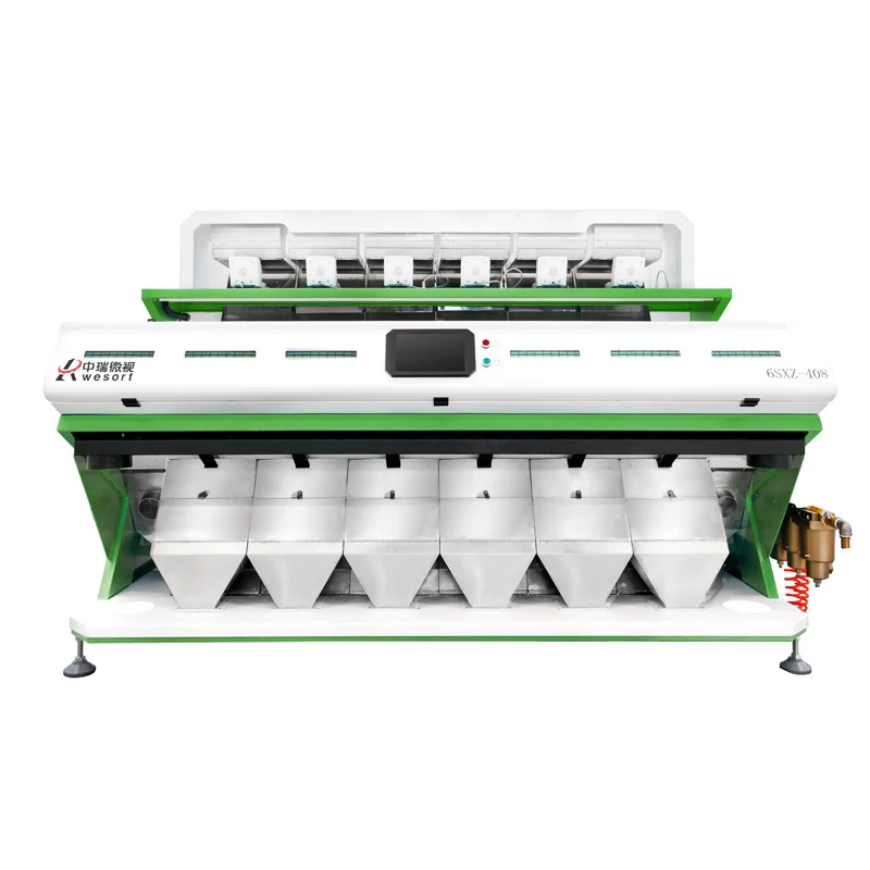 Hot sale Intelligent full-color CCD 6 Chutes Rice color sorter/rice sorting machine by Chinese manfauture