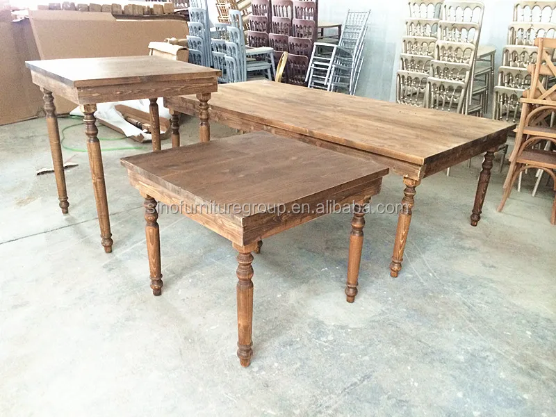 Solid wood antique dining farm table
