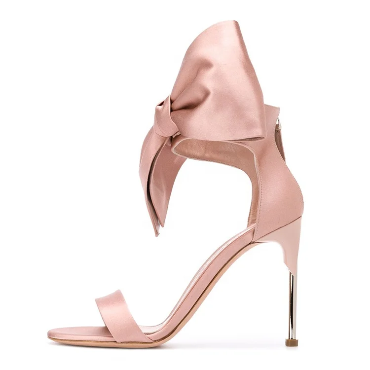 Summer new arrived custom women high heel satin dress shoes