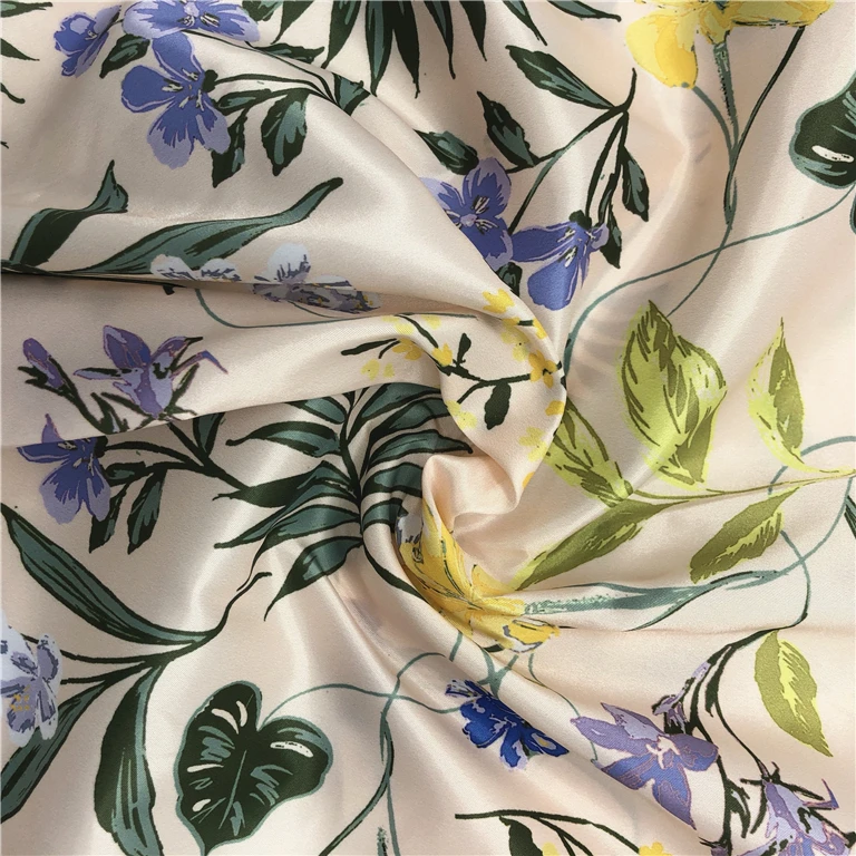 
Sublimation Material Polyester Fabric Custom Digital Print Your Own Design Cheap Polyester Satin Fabric Factory 