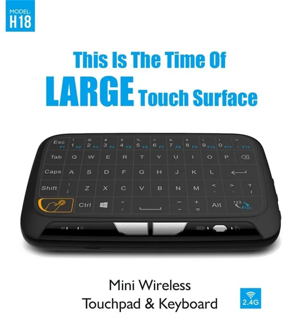 Новейший H18 usb 2,4 ГГц беспроводной Перезаряжаемый тачпад Клавиатура Мышь комбо