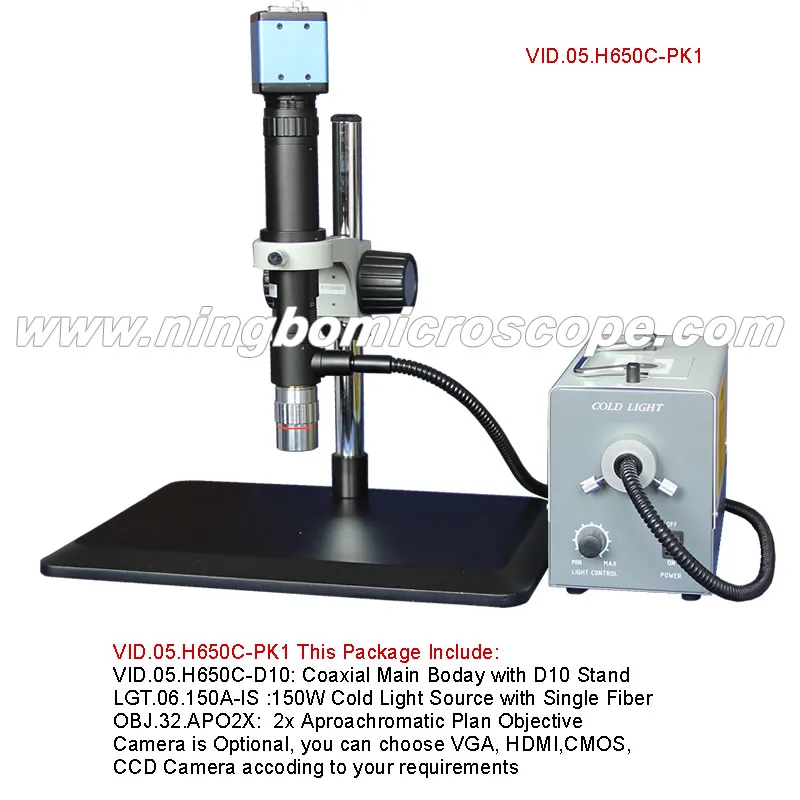 0.6X-5X PCB Inspection Monocular Video Inspection Microscope Zoom Lens