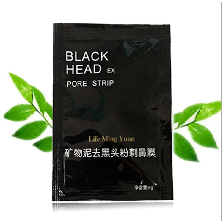 
Ready to ship 6 gram Deep Cleaning Blackhead Remover Anti-acne Mineral black mud Ex Pore Strip Nose Mask 