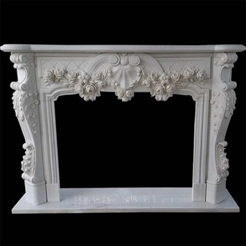 Portal fireplace classic Sale Hand Carved fireplace European Style natural marble fireplace Современный мраморный камин