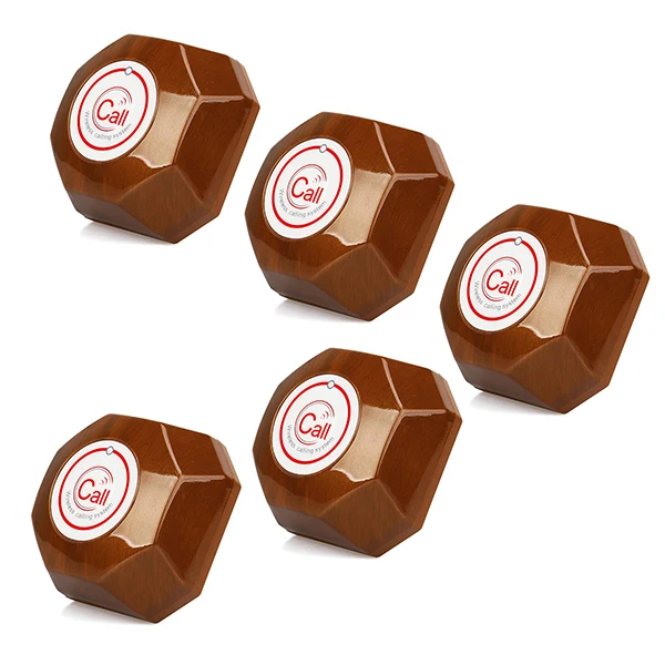 5 pcs of Restaurant Hotel 433MHz Wireless Calling Bell coaster Pager Retekess T133