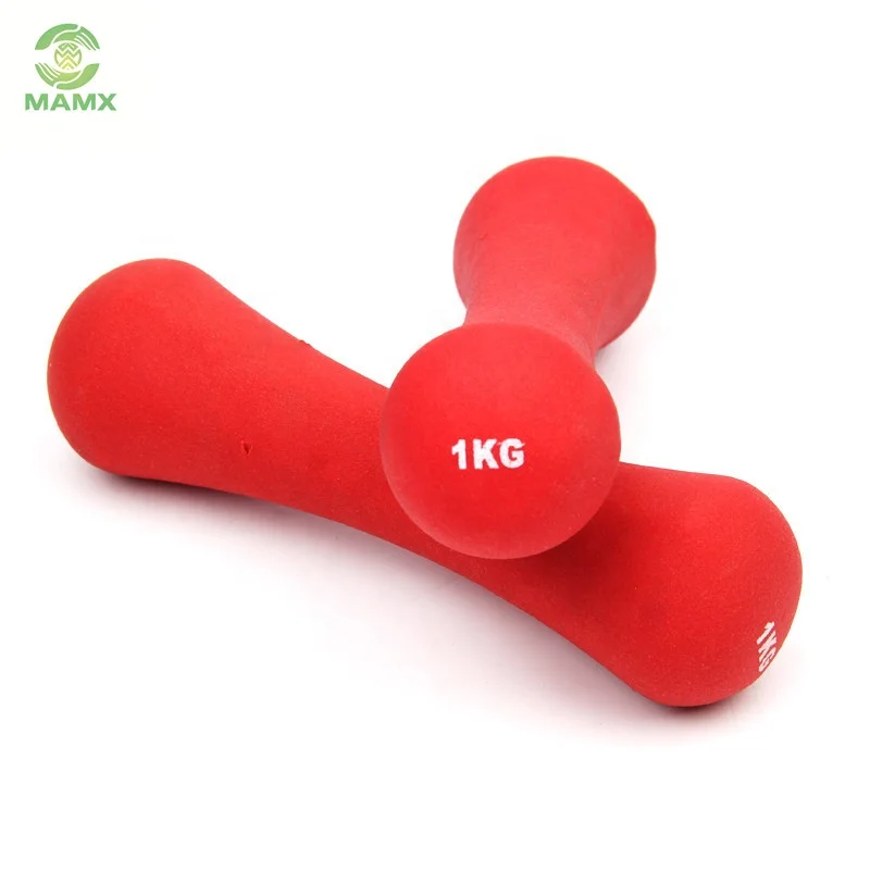 Bone shape dumbbell with neoprene material for wholesale