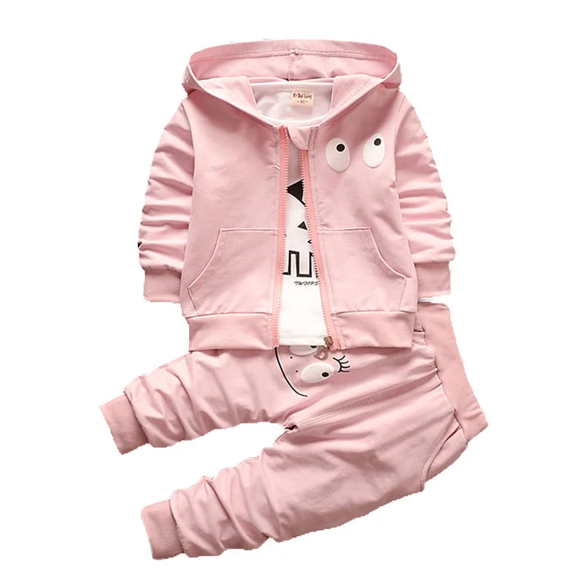 2018 New autumn wear kids hooded sweatshirt babies hoodie coat 3 piece per set
