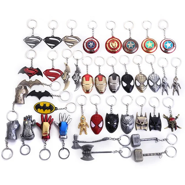 Hot Sale Keyrings Captain America Shield Personalizados Llavero Zinc-alloy Metal Marvel Keychains
