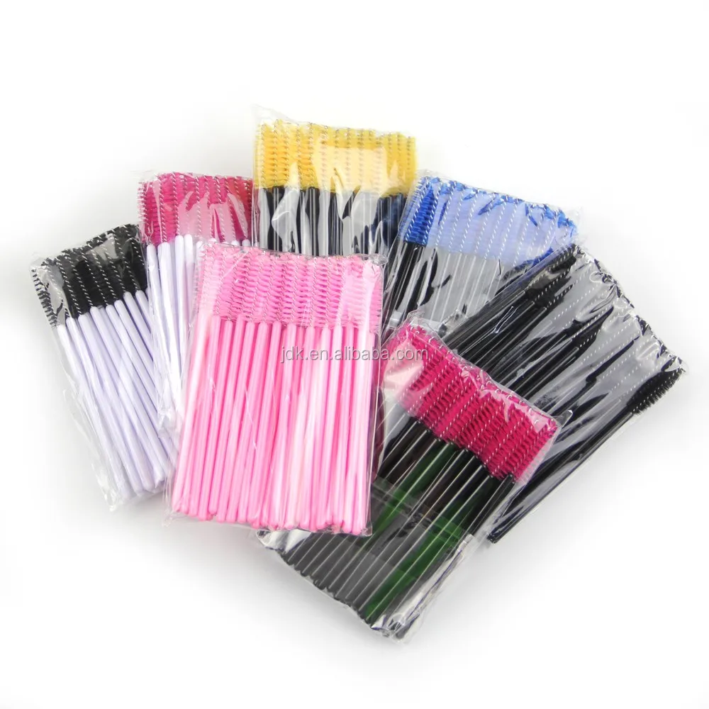 50 pcs/pack  disposable eyelash brush mascara applicator wand brush eyelash comb brushes cosmetic makeup tool