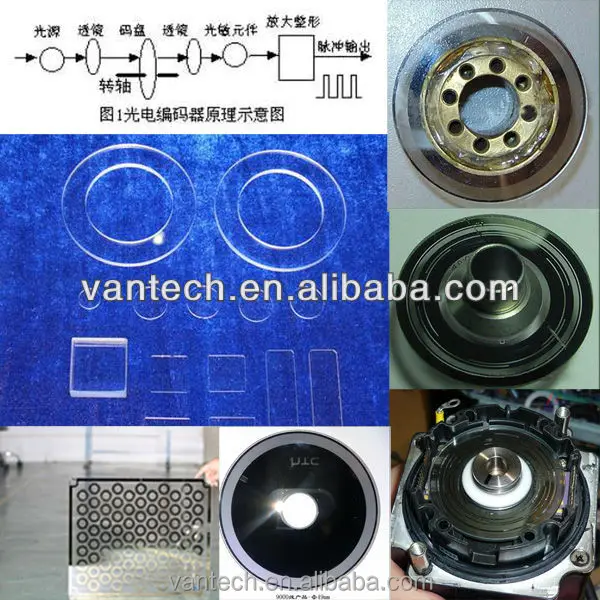 plastic optical rotary encoder disks 25.4mm outer dia with 500 CPR