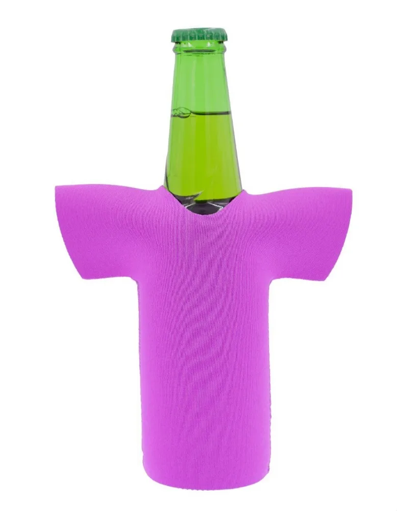 Neoprene T-shirt Beer Bottle Cover