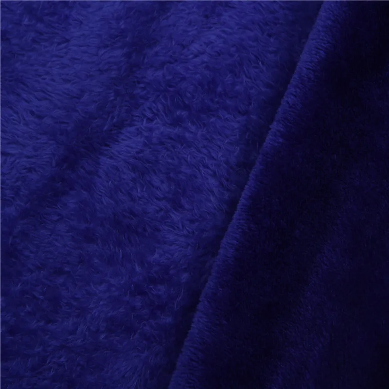 Dark blue solid color long hair fabric wholesale super soft shu velvet