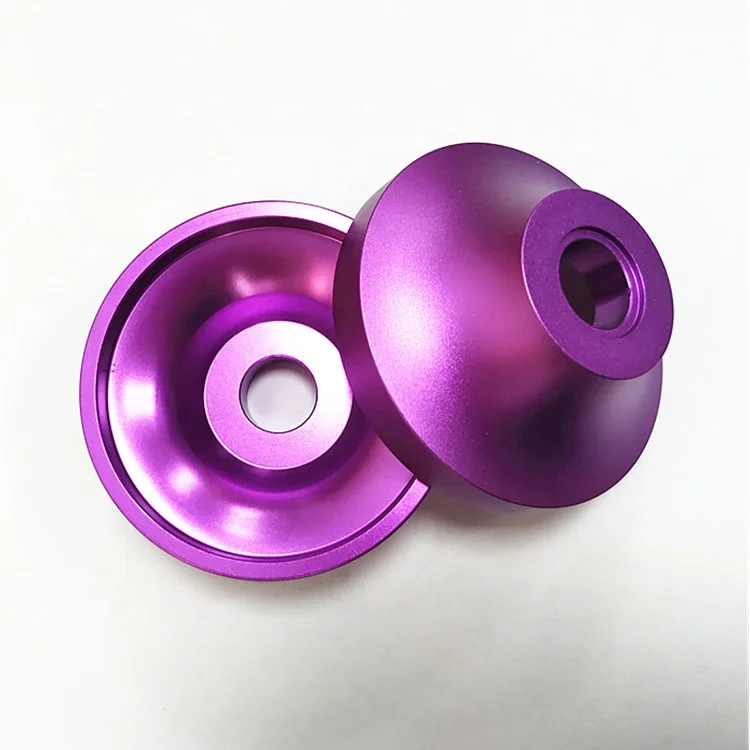 CNC turning processing of color oxidation handbrake Rod housing aluminum alloy decorative cover machining
