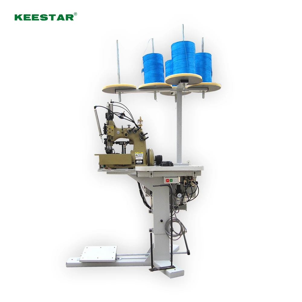 two needle four thread Keestar 81300B1HL double safety stitch burlap jute gunny sack sewing machine