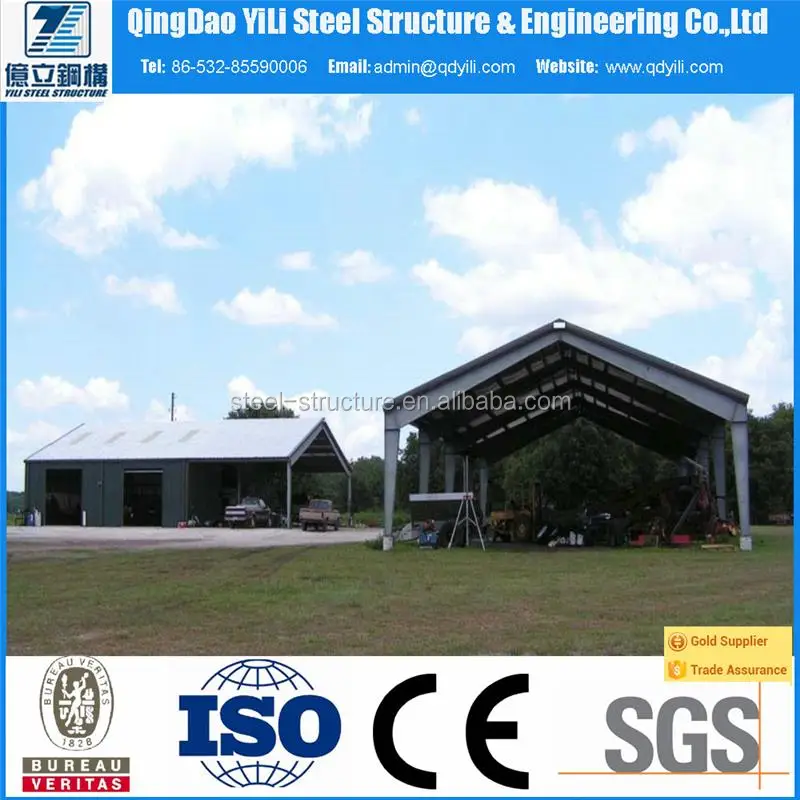 Китайская фабрика сборный стальной каркас для гаража и склада