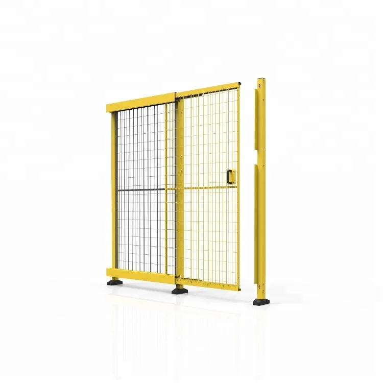 Modular fence gate machine protective fencing guard sliding door