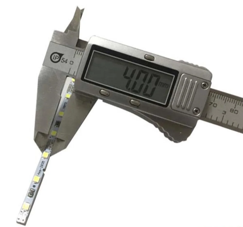 high lumen hard 4mm width pcb led slim strip 2835smd 120led