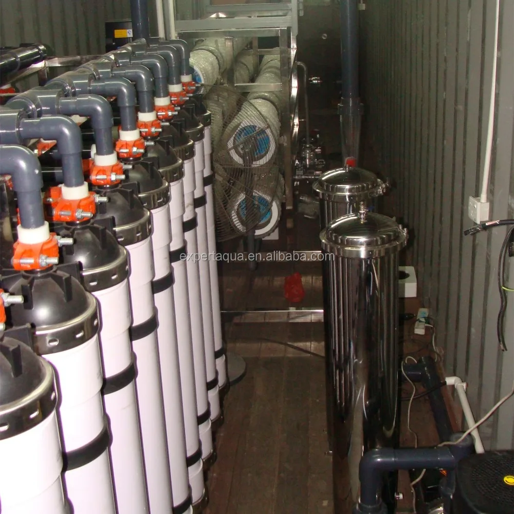 containerized water treatment plant for propylene glycol concentration system