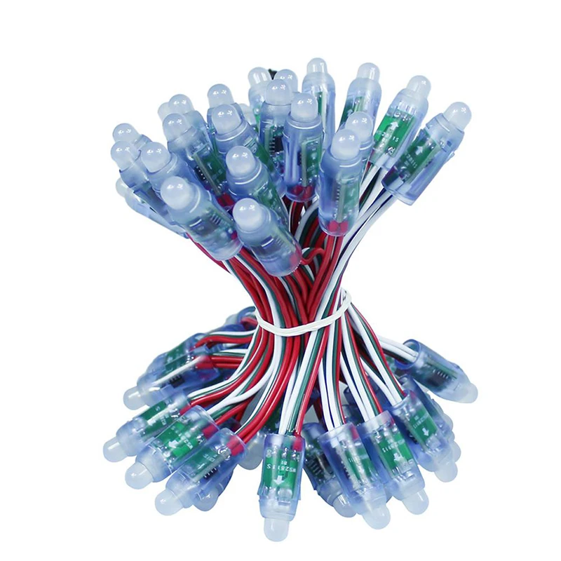 Digital LED Pixel Light 12mm WS2811 IC Full Color Pixel High LED Module Light DC 5V input IP68 waterproof RGB color from factory