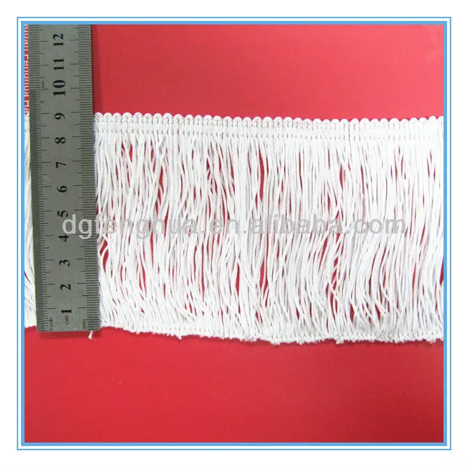 Mini Fashion fringe tassel  for garment accessories & White rayon fringe for clothes