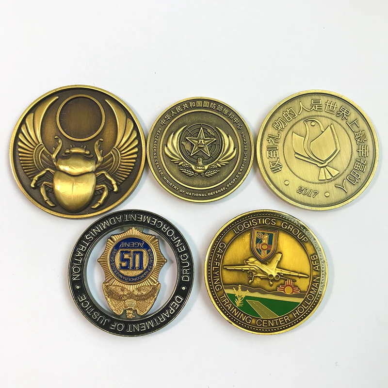 Blank logo euro cheap price challenge commemorative antique metal custom silver gold coins