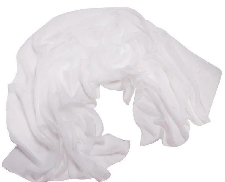 
Howmay silk scarf chiffon 100% pure silk shawl plain dyed multicolor for women transparent lightweight scarf 