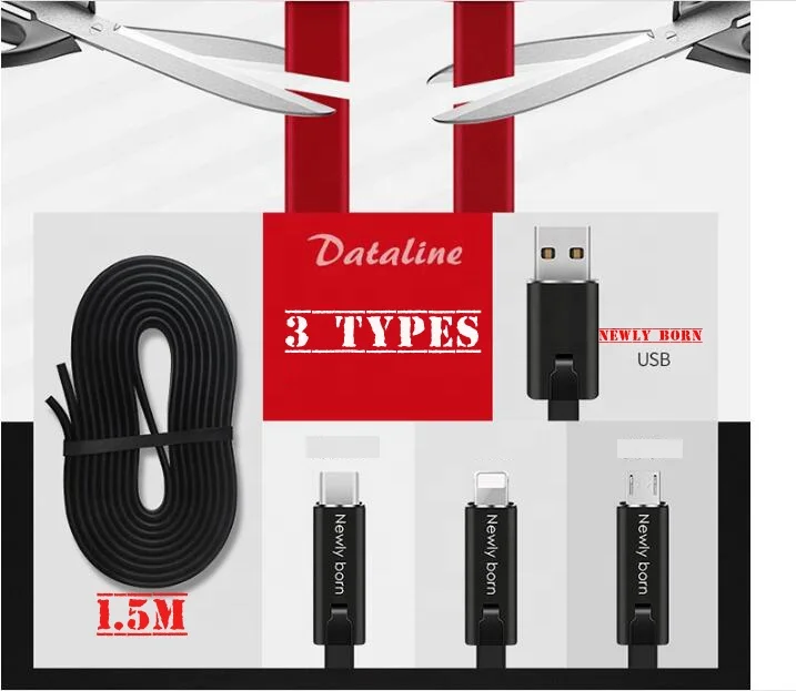 
2019 new micro usb type-c light ning quick charge and transfer data cable, Cut off and reconnect charging data cable line 