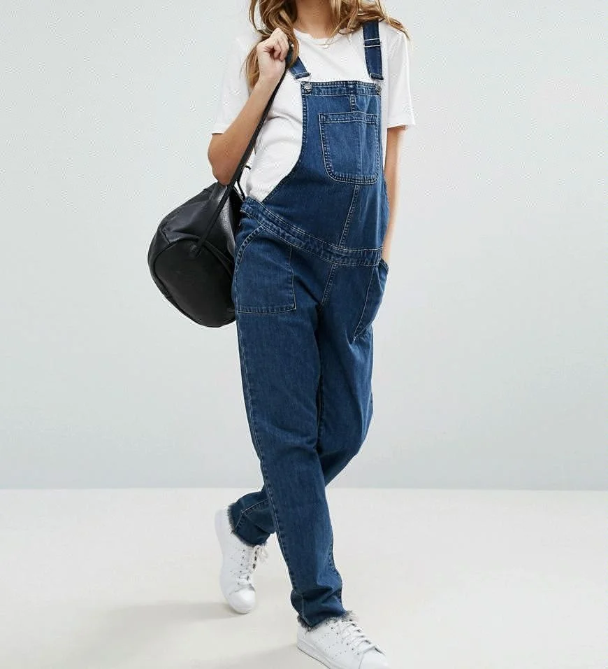 Royal wolf jeans manufacturer selvedge 1 cut hem button closured straps suspenders relaxed fit bib overall maternity dungarees