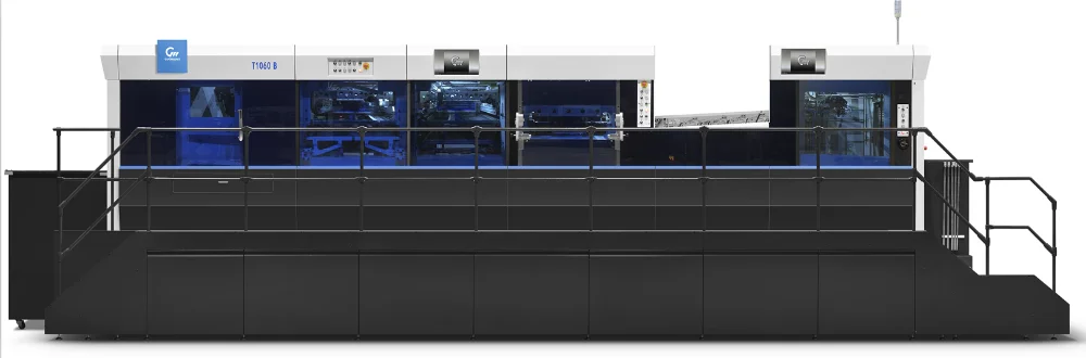 T1060B high speed automatic used paper cup die cutting machine with double cam gripper bar