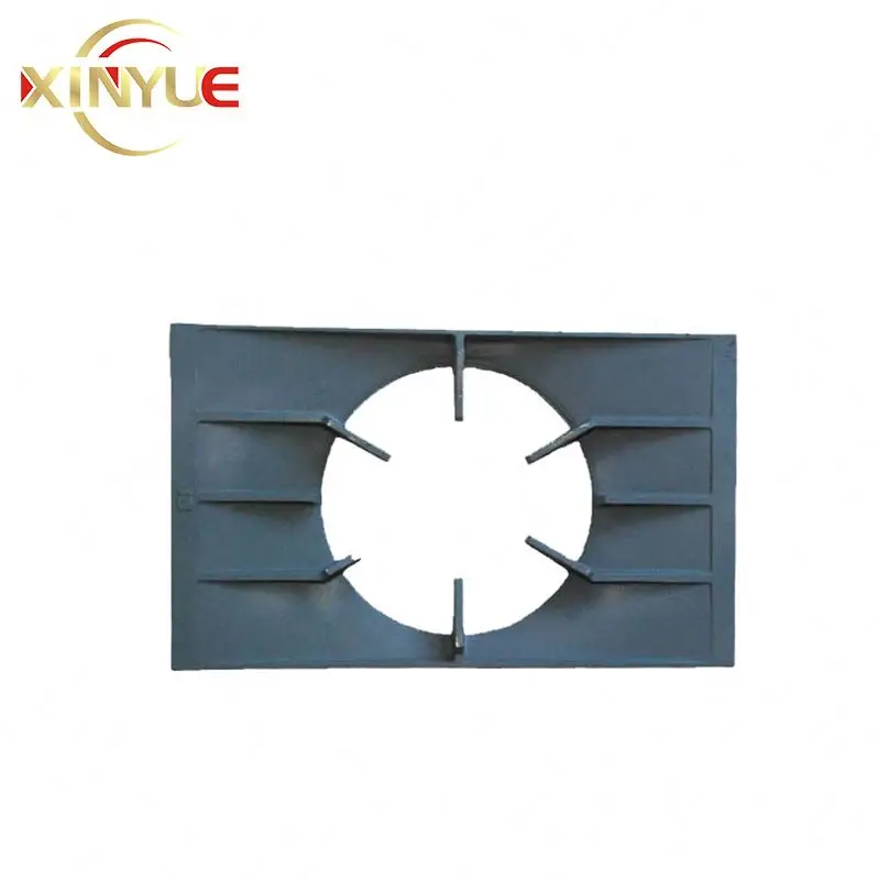 1 Burner Stainless Steel Top Gas Hob With Round Pan Support Cast Iron grates