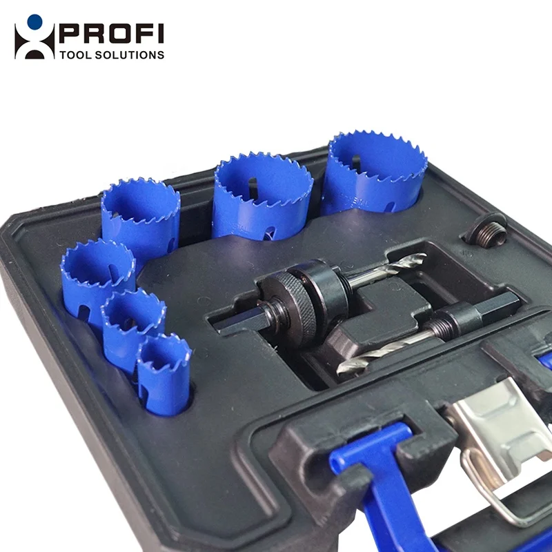 Profitools OEM 9 PCS 20mm - 54mm Electrician Hole Saw Kit / Plumber Hole Saw Set in Case