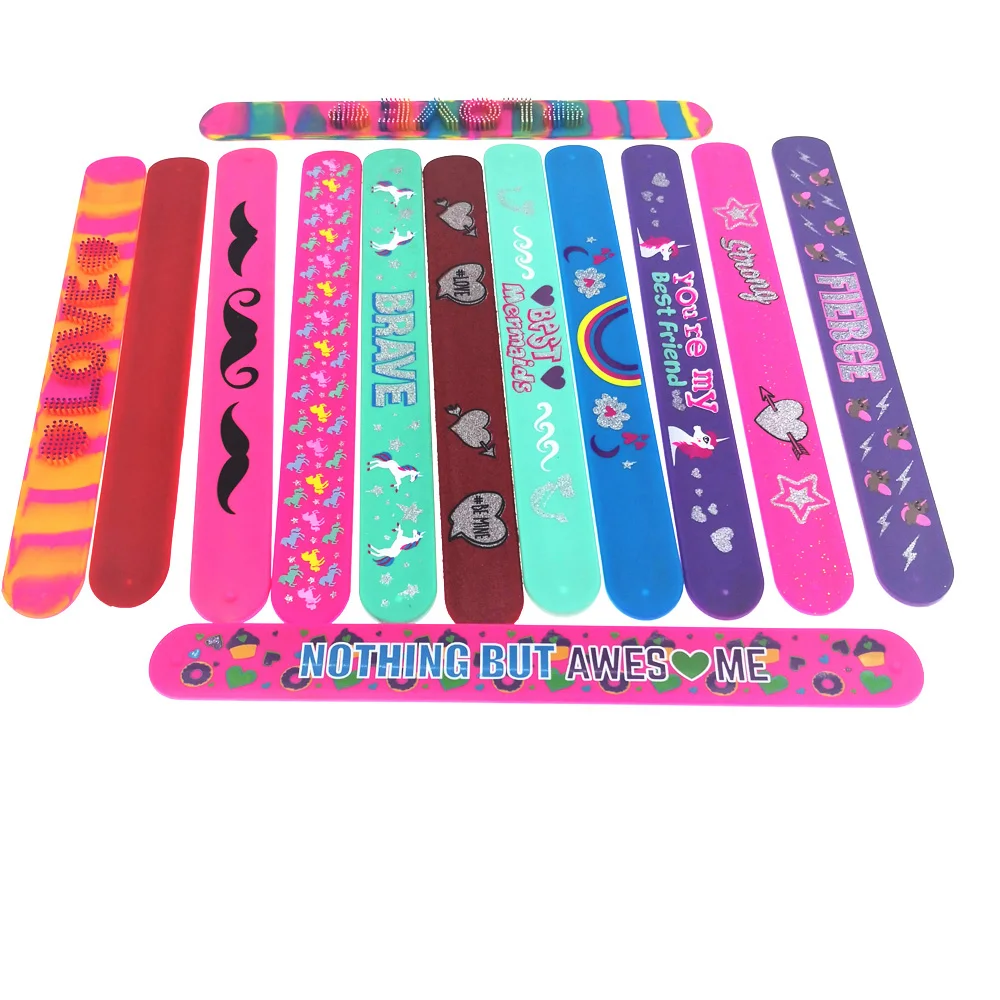 
Canada Promotional Personalized custom slap bracelets no minimum 