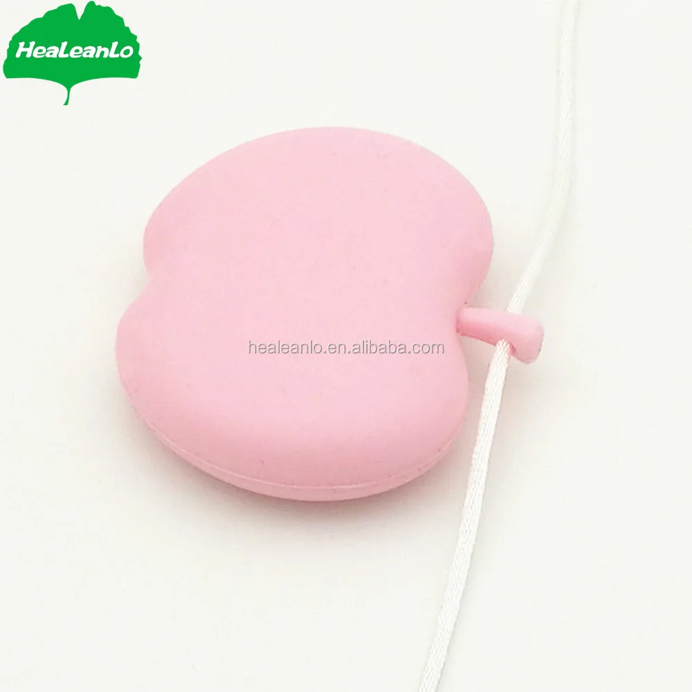 
Healeanlo BPA Free where to buy silicone beads teething apple shape pendant for diy necklace 