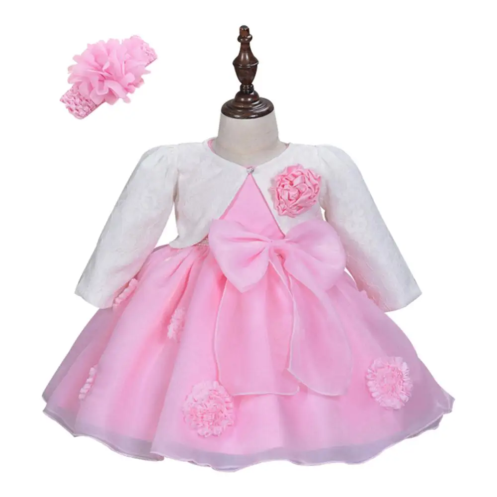 
Mudkingdom baby girls infant birthday princess coat dress with hair band 