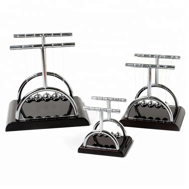 Desktop swinging physics balance ball led metal large newtons newton cradle