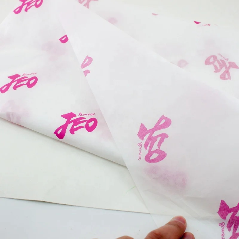 
Custom Pink Logo Printing White Tissue Wrapping Paper For Clothes,Shoes Packaging 
