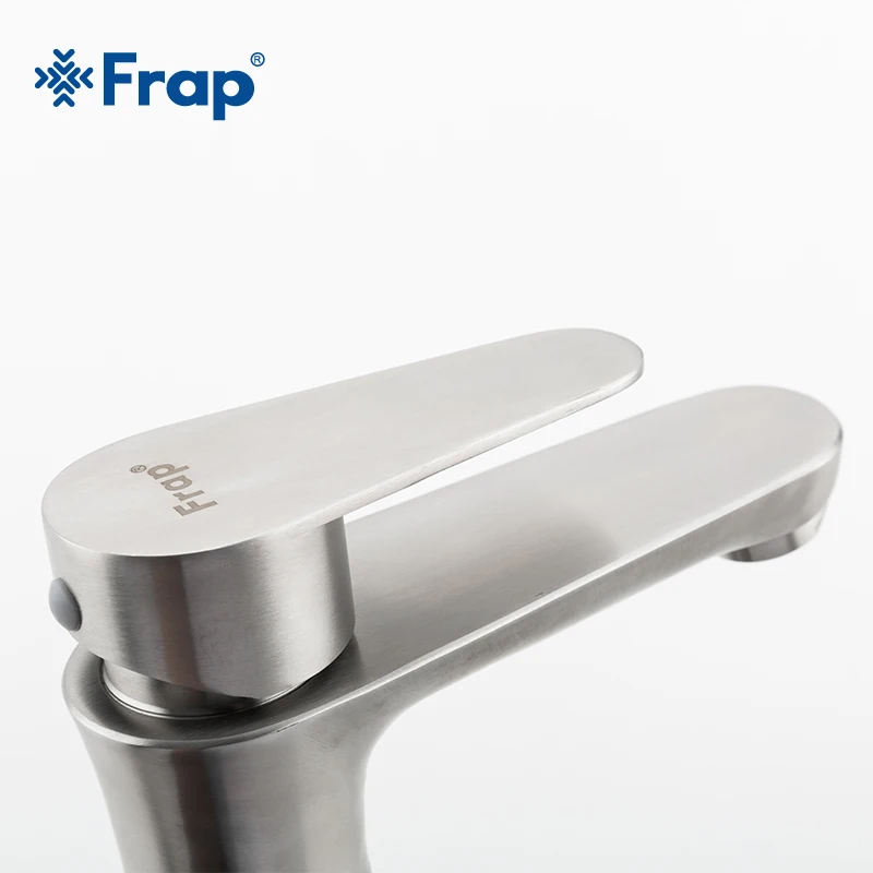 Frap new 304 stainless steel Brushed Basin Faucet Sink Mixer Taps Vanity Hot and Cold Water Mixer F1048