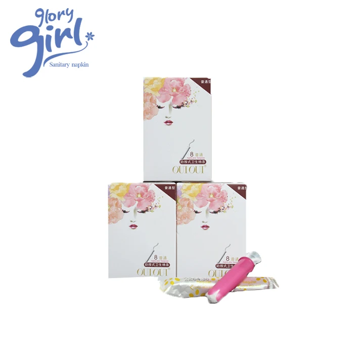 
Female Compact private label Applicator Organic Cotton Tampon 