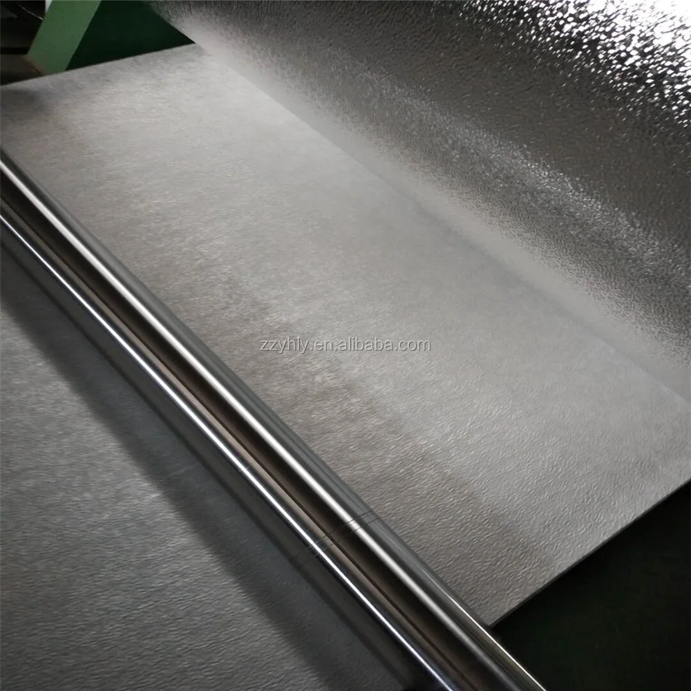 Embossed alu foil for making sandwich panel
