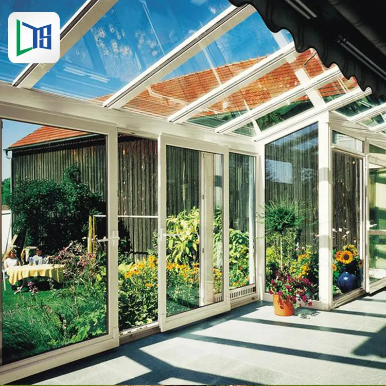 aluminum alloy garden house homely house prefab glass conservatory double storey glass extension