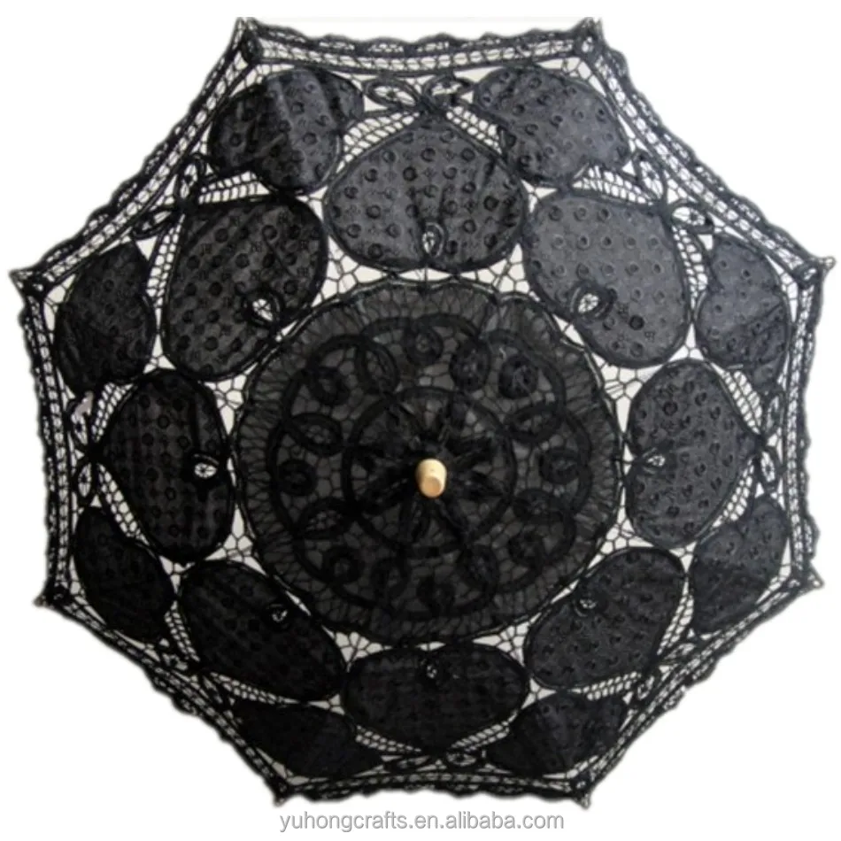 
Black lace parasol umbrella 