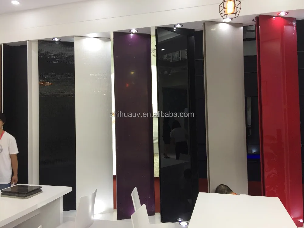 ZH new color high gloss finish mdf panels for kitchen cabinet door