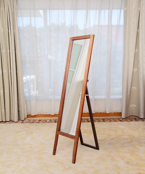 
paulownia wood frame stand floor mirror dressing mirror 
