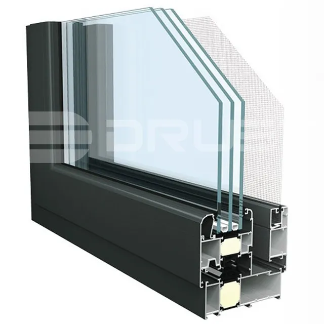 Wholesale Soundproof Standard Size glass profile Aluminium Window and Door Windows and doors