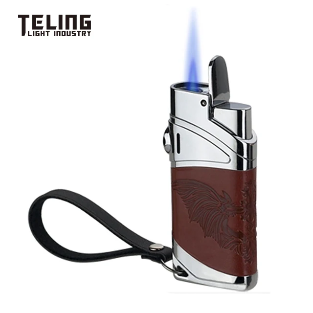 TELING TL-360 white nickel electroplating metal lighter torch lighter