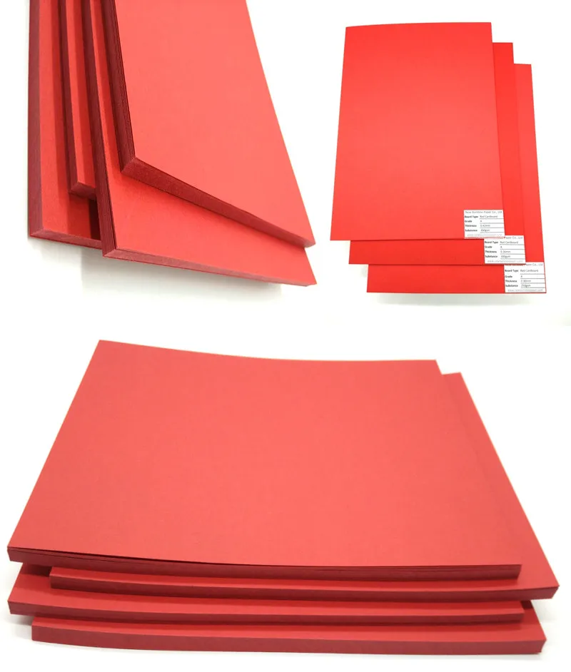 250gsm 300gsm 350gsm red color board cardboard paper sheet