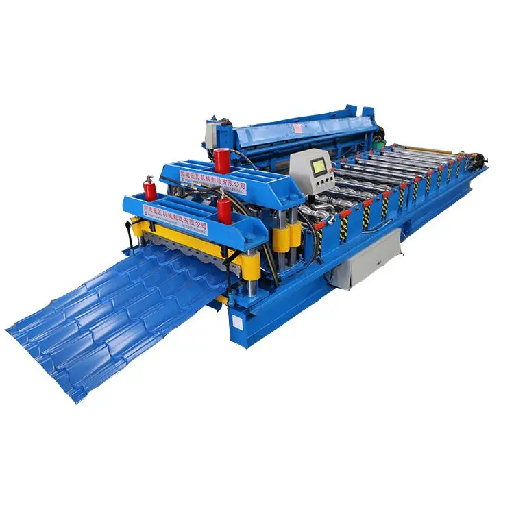 Hydraulic Tile Press Glazed Metal Roof Plate Rolling Machine
