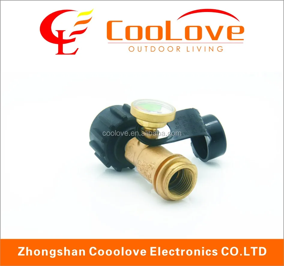 lpg tank adapter with gauge