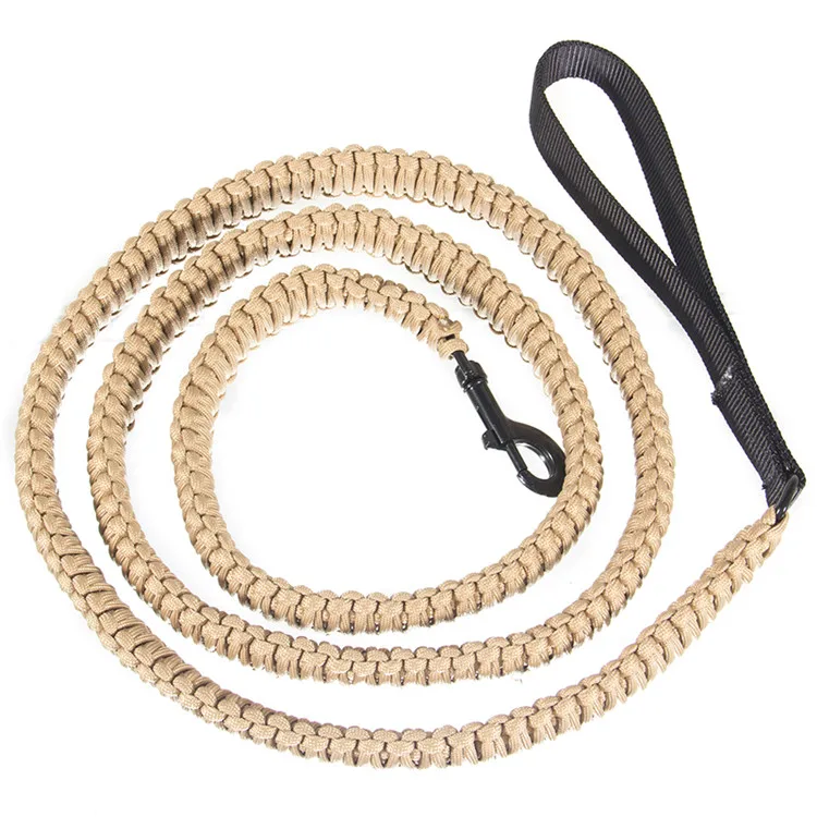 200cm Long Nylon adjustable paracord cotton rope dog leash nylon braided paracord dog leash retractable